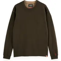 Scotch & Soda Merino Double Face Dropped Shoulder Crewneck Demitasse Taglia: XXL | Maglioni a maglia Outlet | Uomo