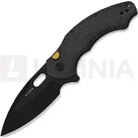 Kizer Cutlery Coltello pieghevole Roach XL 14C28N, Black Micarta, Stonewash Black PVD