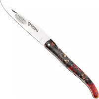 Laguiole En Aubrac Cosmos, Secret Garden Primrose L0512UIHPRLSU, Sandvik 12C27, Fire Elder Burl coltellino tascabile, 12 cm