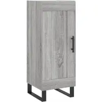 vidaXL Credenza Grigio Sonoma 34,5x34x90 cm Materiale a base di legno