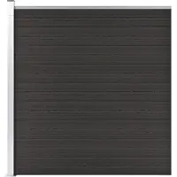 vidaXL Elemento di recinzione WPC 175x186 cm nero