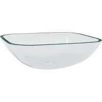 vidaXL WASHBAIN 42x42x14 cm Vetro trasparente