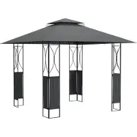 vidaXL Padiglione con tetto antracite 300x300x270 cm acciaio