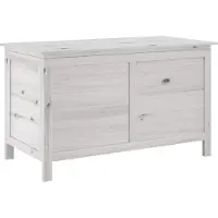 vidaXL Cassapanca da giardino bianca 99x49,5x58,5 cm in legno massiccio di abete