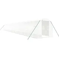 vidaXL Serra con struttura in acciaio, bianca, 40 m², 20x2x2 m