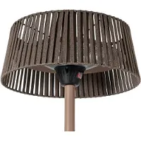 LUCANDE Riscaldatore radiante a colonna Pyravo, marrone, 200 cm, alluminio, IP44