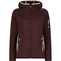 CMP Women's Jacket Fix Hood Jacquard Knitted 3H19826 Giacca in pile Donna (44, marrone)