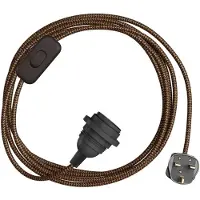 Creative Cables Portalampada Con Cavo Snakebis Zig-zag Shade Ready E14