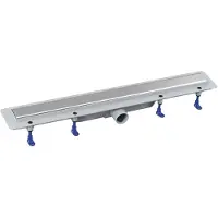 Polysan Canale per pavimenti FLISE con griglia in acciaio inox per piastrelle, L-810, DN50