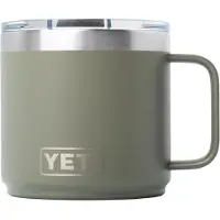 Yeti Rambler Stackable Mug 2.0 14oz Mag Slider Lid, Pampa Green, tazza impilabile con coperchio, 414 ml