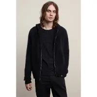 John Varvatos Regular Fit Ls Brushed Cashmere Zip Front Hoodie J Black Taglia: XL | Felpe con cappuccio Outlet | Uomo | Nero