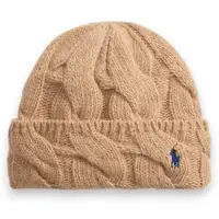 Ralph Lauren per donna. 455P18125003 Berretto in misto lana a righe beige (OSFA), Casual
