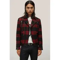 John Varvatos Tony Biker -biker Jacket, Red Rum Taglia: 50 | Giacche di pelle Outlet | Uomo | Rosso