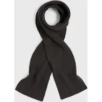 John Varvatos Merino Blend Knit 2x2 Rib Charcoal Taglia: OS | Sciarpe Outlet | Uomo | Nero