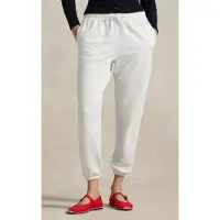 Ralph Lauren per donna. 211971694002 Pantaloni da tuta in felpa con cordoncino bianco (L), Casual, Cotone