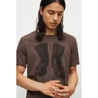 John Varvatos Ss Raw Edge Tee Vintage W Mocha Taglia: S | T-shirt stampate Outlet | Uomo