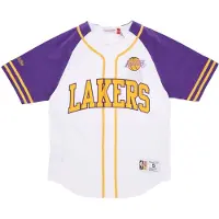 Mitchell & ness Casacca Bottoni Uomo Nba Practice Day Button Front Jersey Hardwood Classics Loslak White