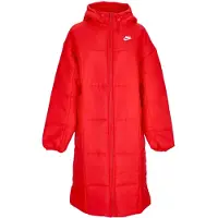 Nike Piumino Lungo Donna Thermic Classic Parka University Red/white