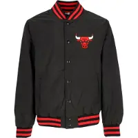 New Era Giubbotto Bomber Uomo Nba Script Bomber Jacket Chibul Black/front Door Red