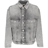 Tommy Hilfiger Giubbotto Jeans Uomo Aiden Oversized Trucker Jacket Denim Black