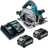 Makita Sega circolare a batteria HS 003 GM201 40 V max. 190 mm Brushless + 2 batterie da 4,0 Ah + caricabatterie