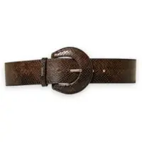 Twinset per donna. 262TO5430 Cintura in pelle con stampa pitone marrone (S), Casual, Sintetico