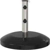 vidaXL Base per ombrellone per pali da 40-50 mm, 26,75 kg, nero