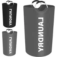 OEM Vasca da lavaggio compatta da 90 litri in tessuto Oxford - impermeabile - portatile - con maniglia - lavabo per camera da letto e bagno - grigio-nero