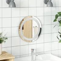 Syfax Specchio da bagno LED Trasparente Ø 30 cm vetro temperato