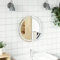 Syfax Specchio da bagno LED Trasparente Ø 50 cm vetro temperato