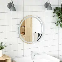 Syfax Specchio da bagno LED Trasparente Ø 60 cm vetro temperato