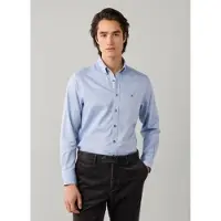 Hackett London per uomo. HM3010855 Camicia Flannel Multi Trim azzurra (3XL), Blu, Casual, Cotone, Manica lunga