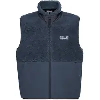 Jack Wolfskin Kid's Ice Curl Vest Gilet in pile Bambini (164, blu)