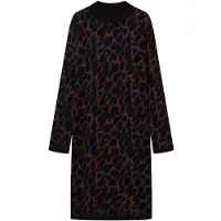 DEDICATED Women's Dress Lo Leopard Abito Donna (XS, nero)