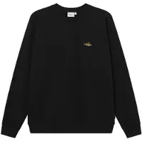 DEDICATED Sweatshirt Malmoe Perch EMB Maglione Uomo (XXL, nero)