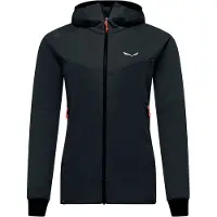 Salewa Women's Sella Crevasse Hooded Jacket Giacca in pile Donna (36, nero)