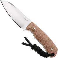 Kizer Cutlery Field Mouse 1135A4, Satin 14C28N, Brown Norplex UltreX Micarta coltello fisso, design di Jakeb Ginsberg