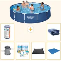 Bestway Steel Pro, piscina in acciaio, rotonda - 396x84 cm - 7 pezzi, modello S21610