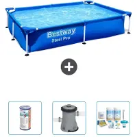 Bestway Steel Pro, piscina rettangolare - 221x150x43 cm - 4 pezzi - Modello S22706