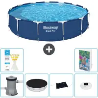 Bestway Steel Pro, piscina in acciaio, rotonda - 396x84 cm - composta da 5 parti, modello S328
