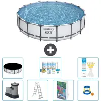 Bestway Steel Pro MAX, piscina in acciaio, forma rotonda - 549x122 cm - 6 pezzi, modello S548