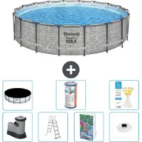 Bestway Steel Pro MAX, piscina in acciaio, forma rotonda - 549x122 cm - 6 pezzi, modello S622