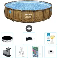 Bestway Power Steel, piscina rotonda - 549x122 cm - composta da 6 parti, modello S598