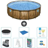 Bestway Power Steel, piscina rotonda - 488x122 cm - composta da 6 parti, modello S568