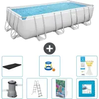 Bestway Power Steel, piscina rettangolare - 488x244x122 cm - composta da 6 parti, modello S570