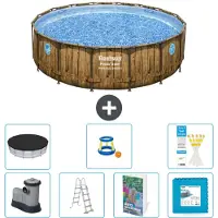 Bestway Power Steel, piscina rotonda - 488x122 cm - composta da 6 parti, modello S570