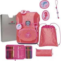 DERDIEDAS ErgoFlex Tiny Set di borse per la scuola 8 pezzi arancia