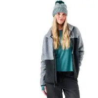 Smartwool Women's Second Cut Fleece Jacket Giacca in pile Donna (L, grigio/nero)