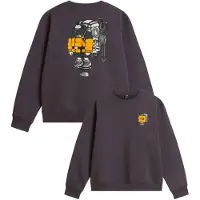 The North Face - Felpa con cappuccio in cotone - U Gear Up Get Out Rlx Crew Graphic Anthracite Grey per Uomo in Cotone - Taglia L - Grigio