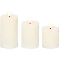 Lumineo Luce Decorativa 72726 Wax Candle 3 Unità